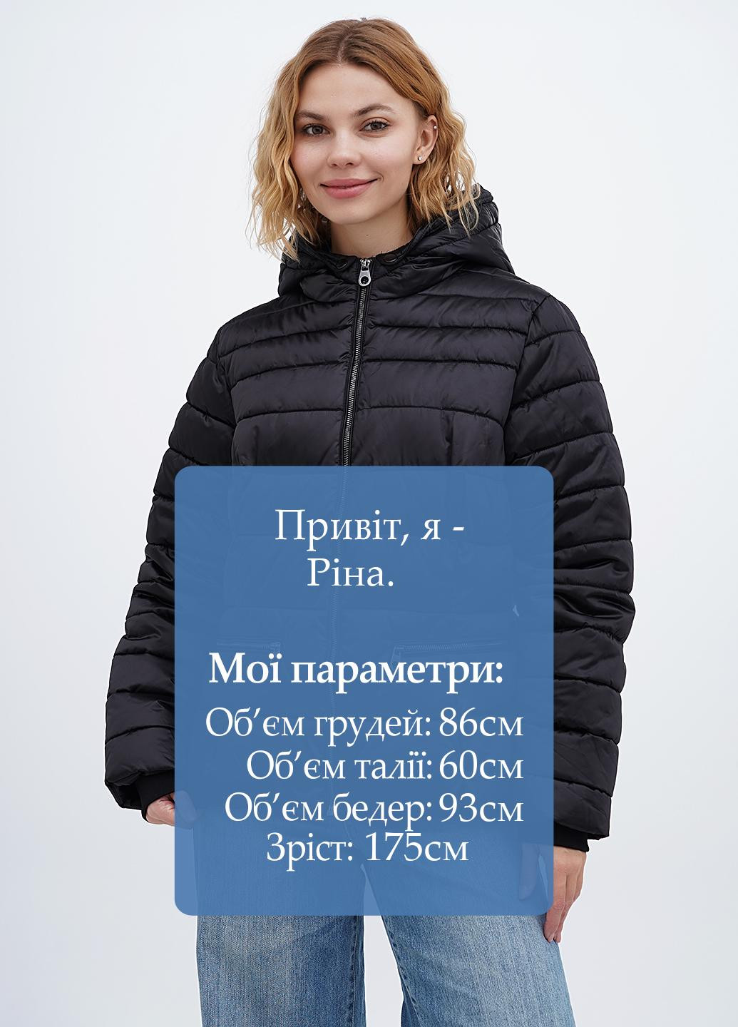Черная демисезонная куртка H&M