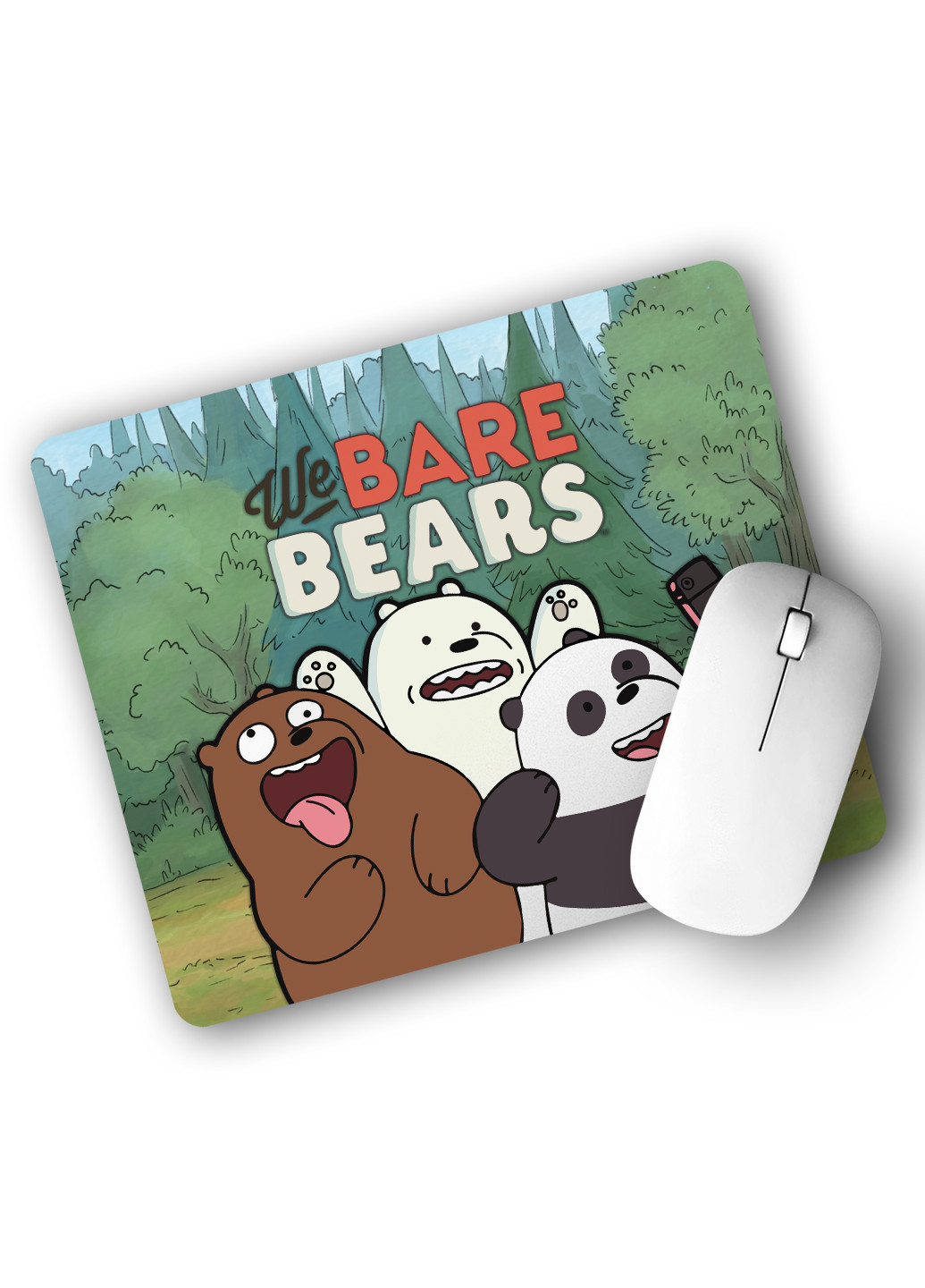 Килимок для мишки Вся правда про ведмедів (We Bare Bears) (25108-2665) 22х18 см MobiPrint (222995292)