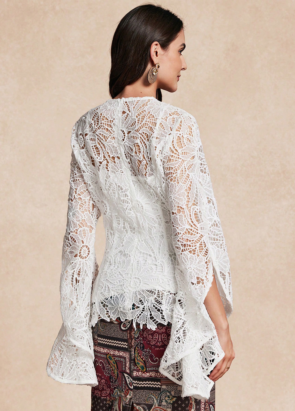 Білий демісезонний комплект (блуза, спідниця) SHEIN