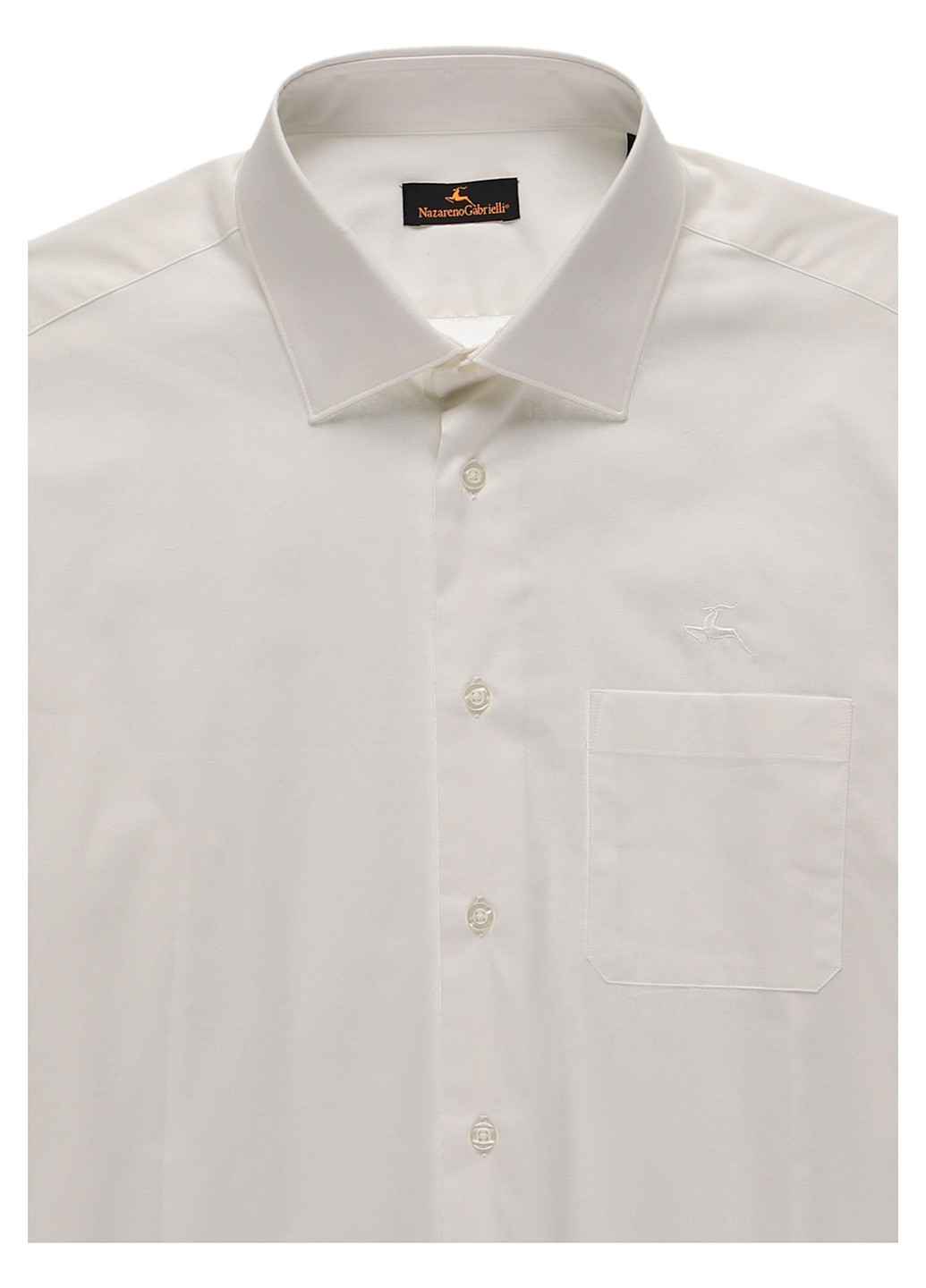 Белая классическая, кэжуал рубашка однотонная Nazarenogabrielli