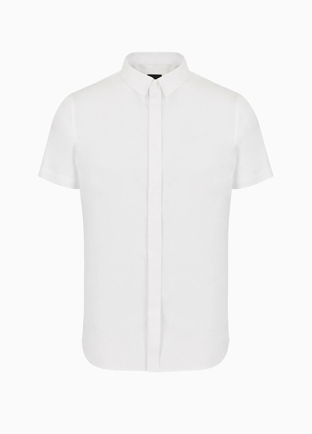Белая кэжуал рубашка однотонная Armani Exchange