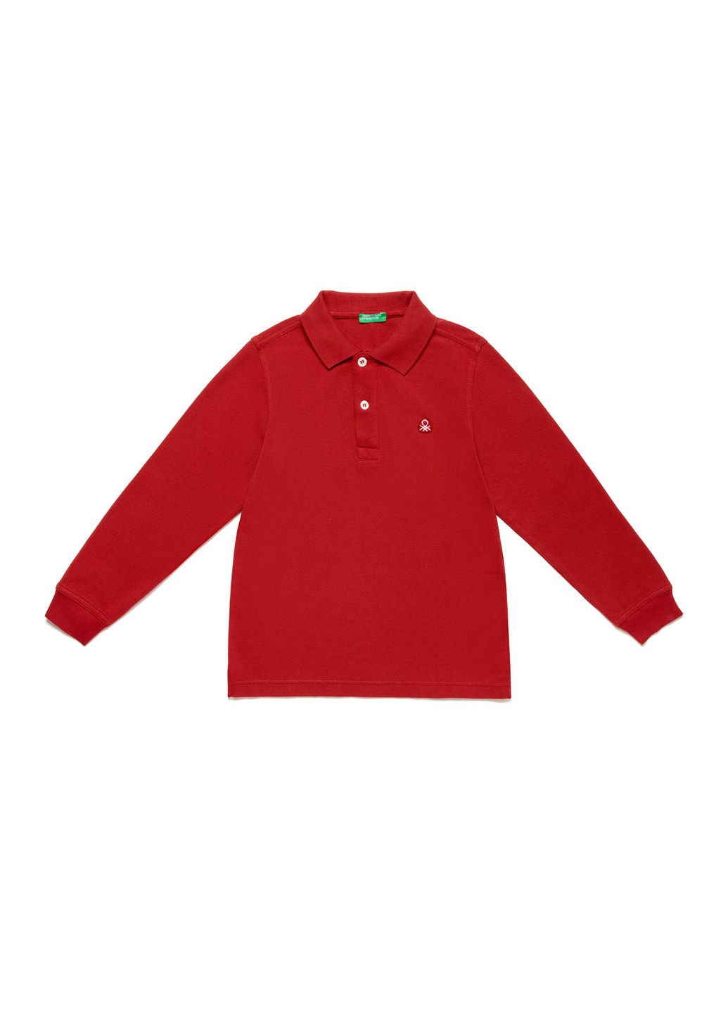 Красная детская футболка-поло для мальчика United Colors of Benetton с логотипом