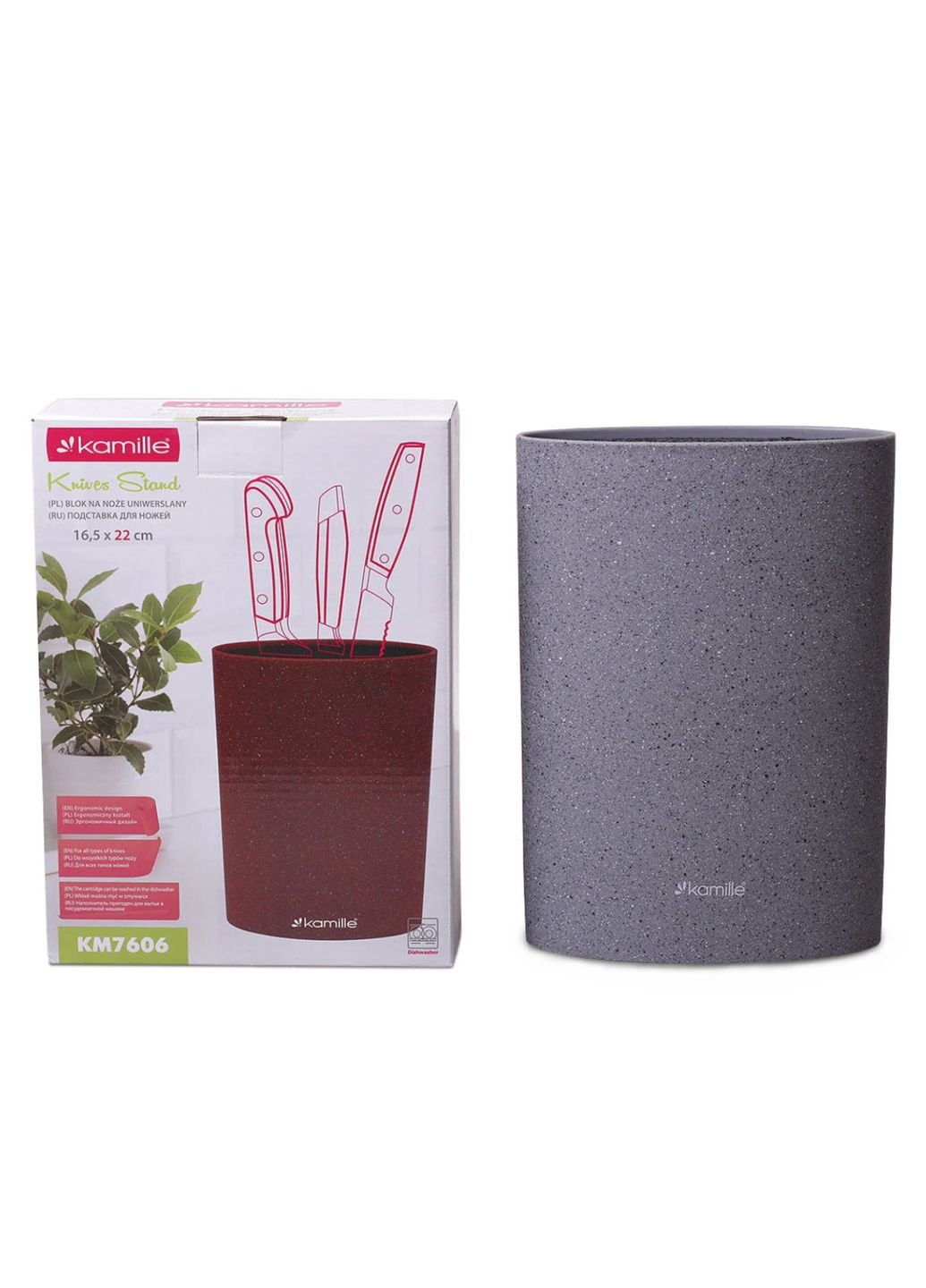 Підставка для ножів KM-7606 22х16 см Kamille (253624318)
