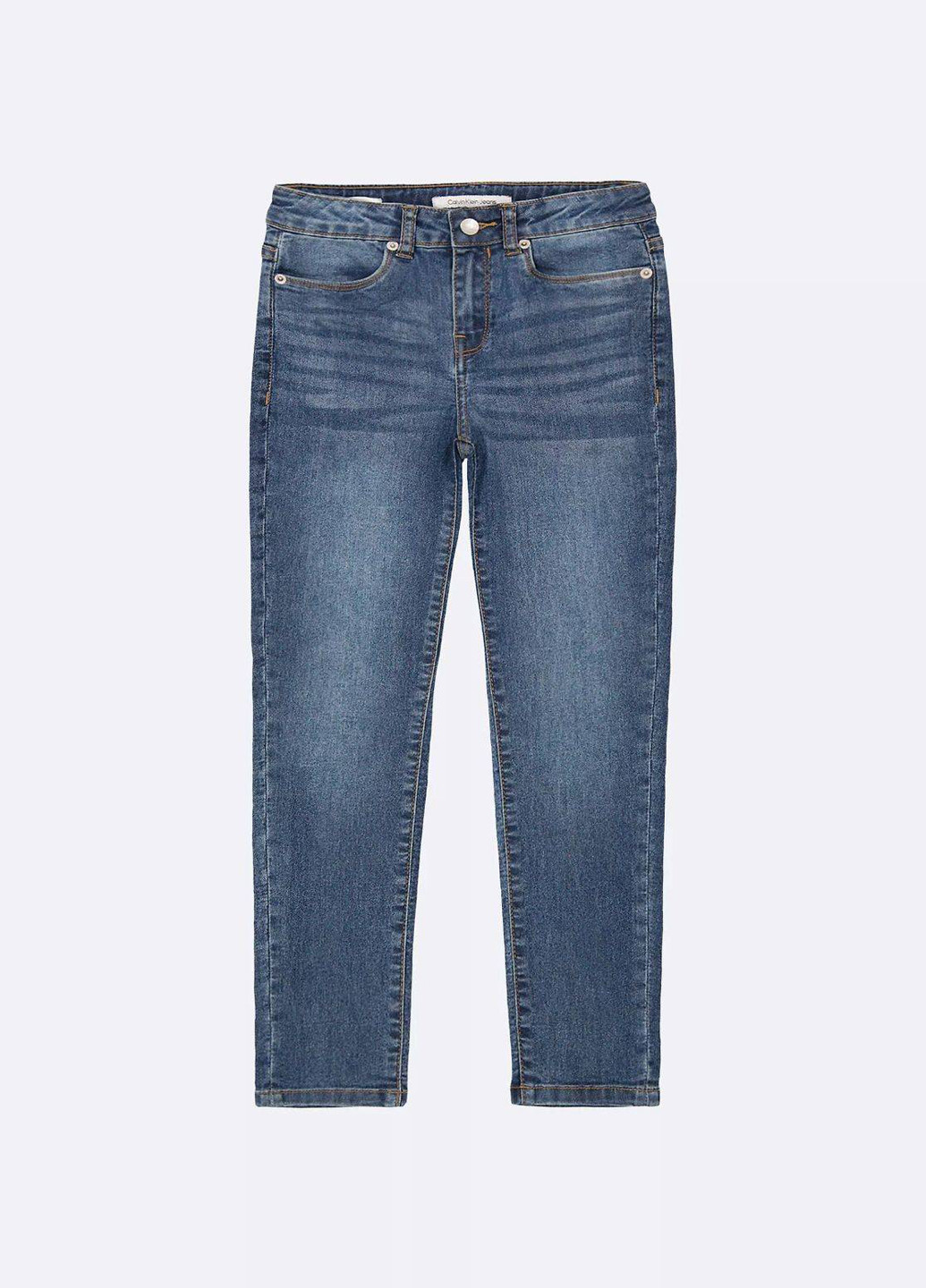 Синие демисезонные зауженные джинсы Calvin Klein