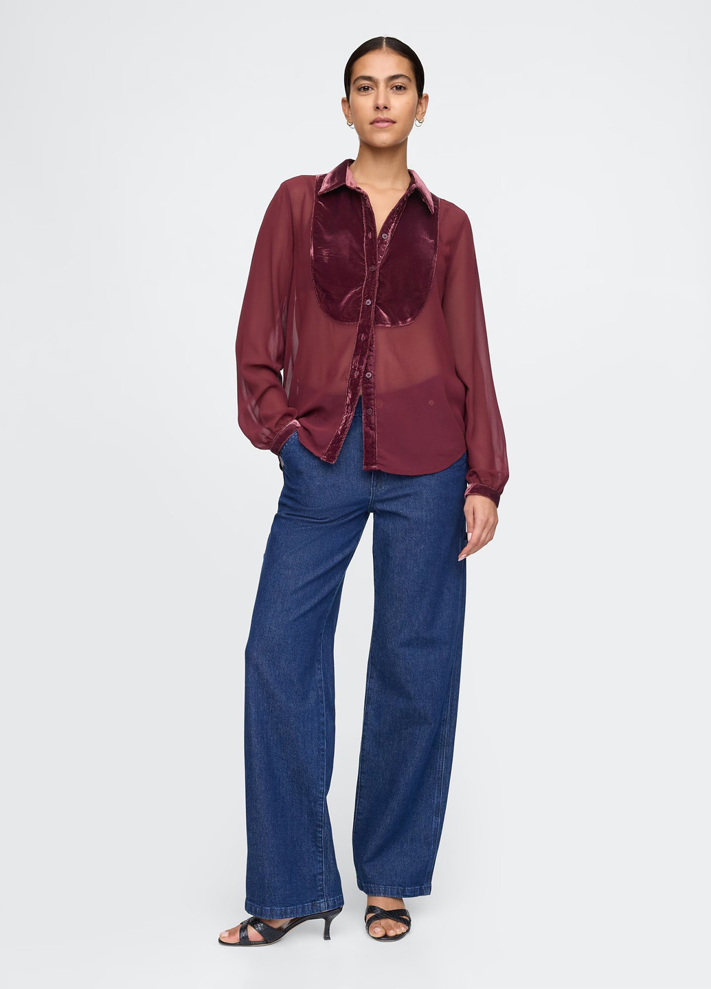 Бордовая блуза Gap