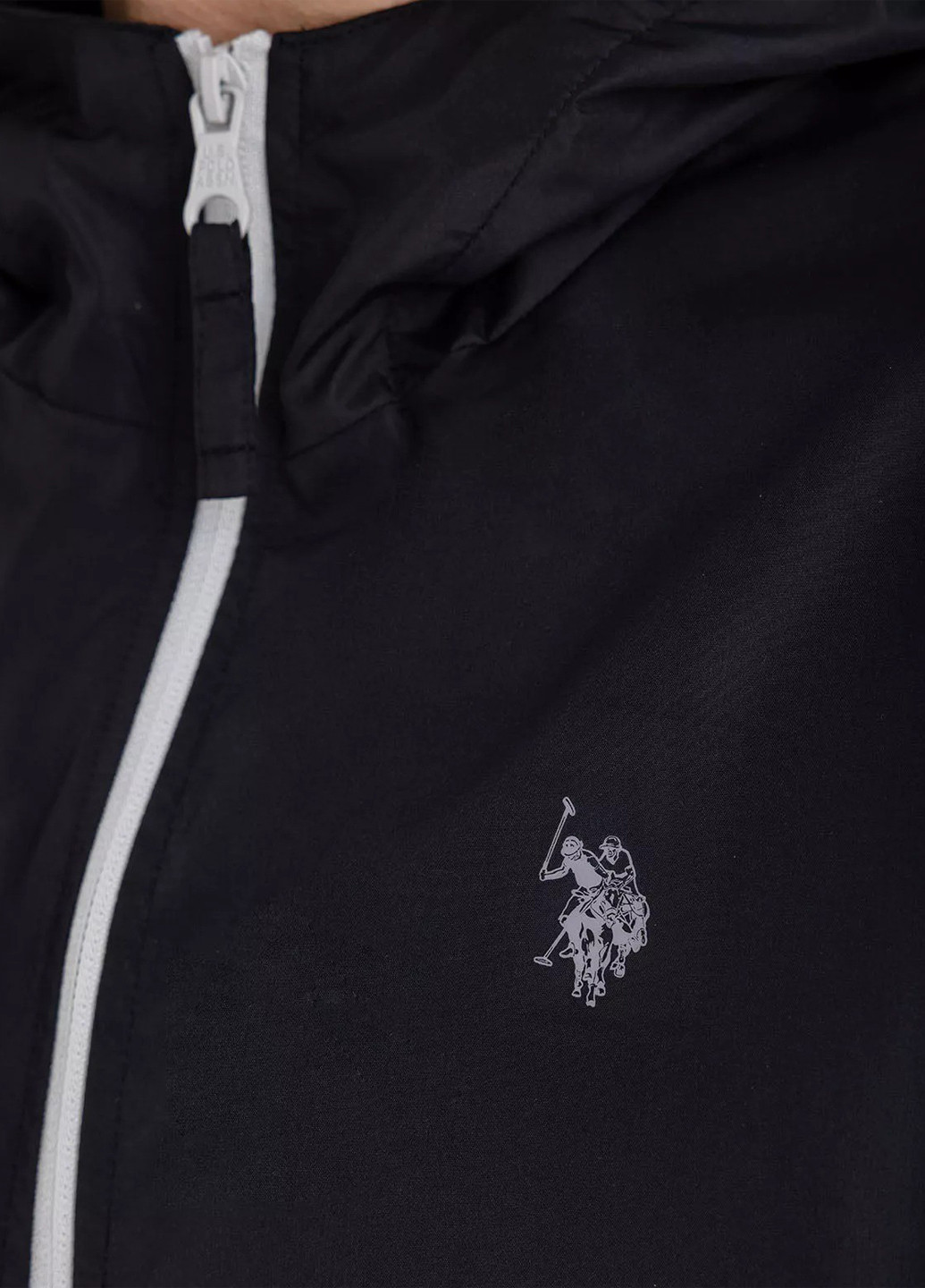 Черная демисезонная ветровка U.S. Polo Assn.
