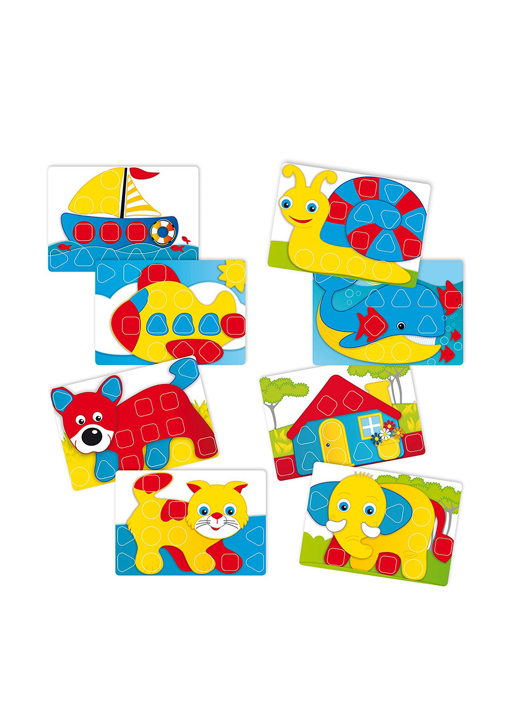 Набір - ДЛЯ ЗАНЯТТІ МОЗАЇКОЇ (великі фішки (46 мм, 24 шт.) + Дошка) Quercetti (27282009)