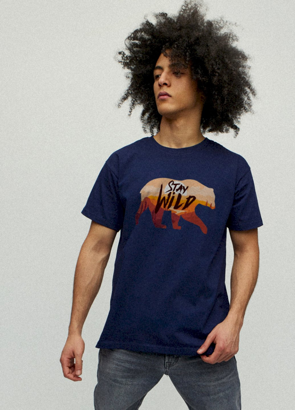 Темно-синя футболка чоловіча YAPPI