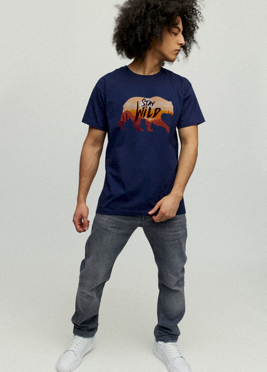 Темно-синя футболка чоловіча YAPPI