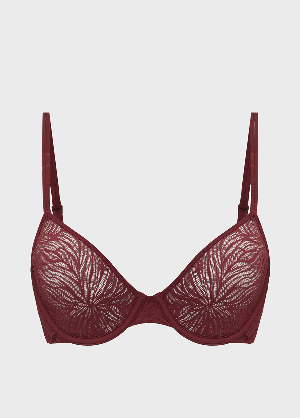 Вишневий бралетт бюстгальтер Calvin Klein з кісточками поліамід