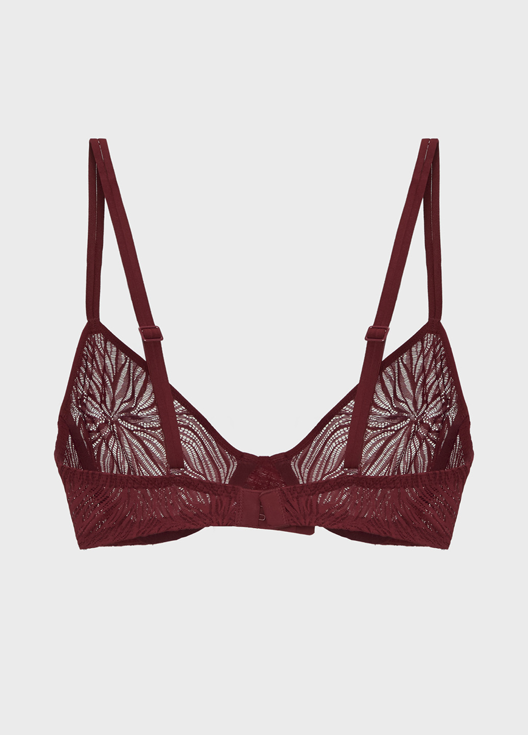 Вишневий бралетт бюстгальтер Calvin Klein з кісточками поліамід