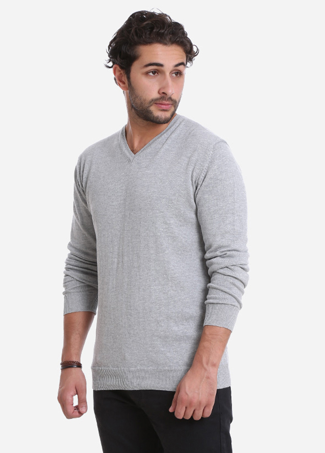 Світло-сірий демісезонний пуловер пуловер Яavin