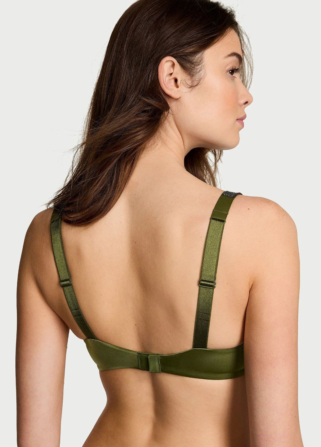Темно-зеленый демисезонный комплект (бюстгальтер, трусики) Victoria's Secret