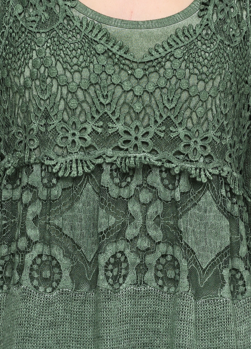 Темно-зеленое кэжуал платье оверсайз Made in Italy однотонное