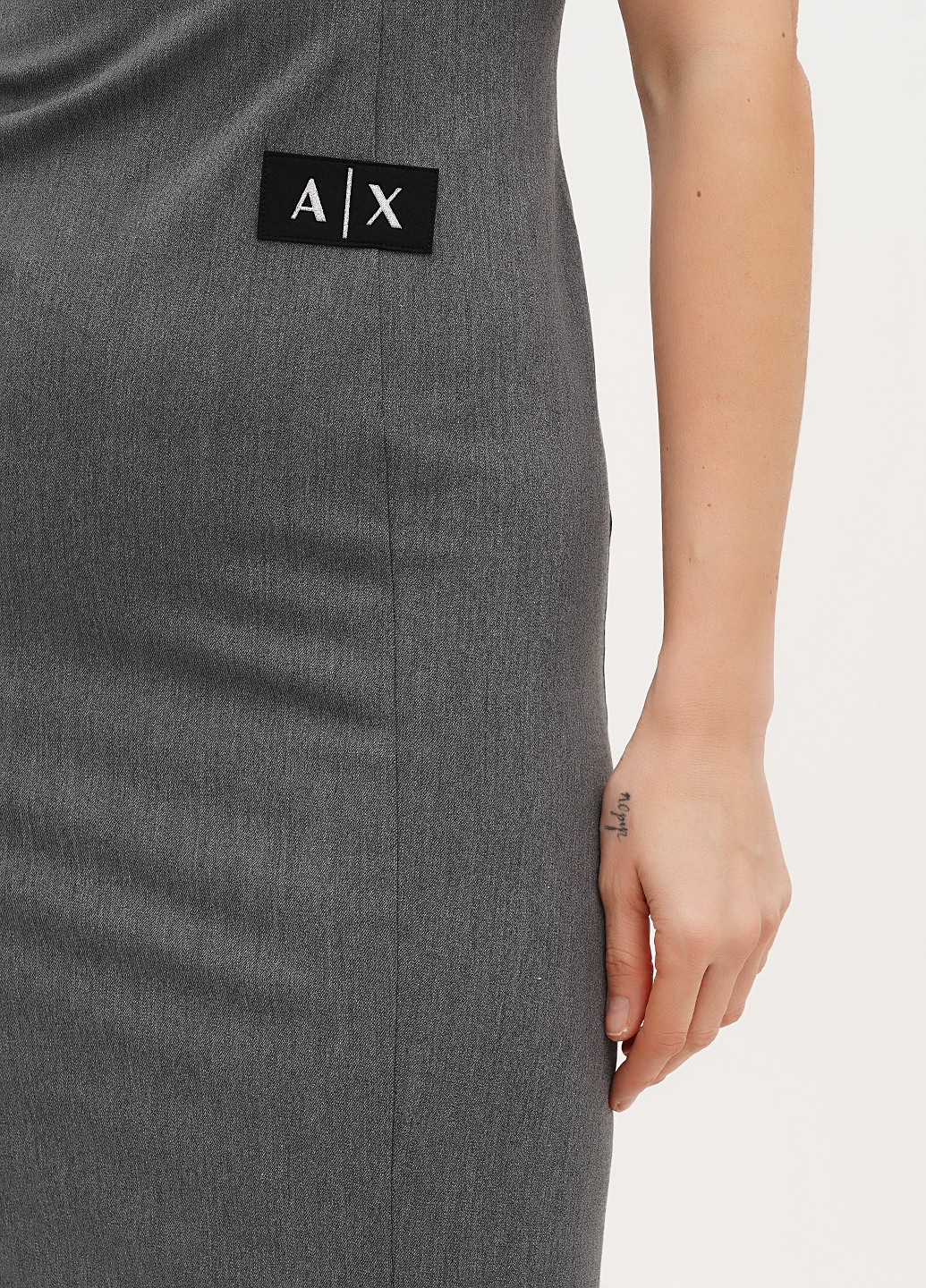 Серое кэжуал платье силуэтная Armani меланжевое