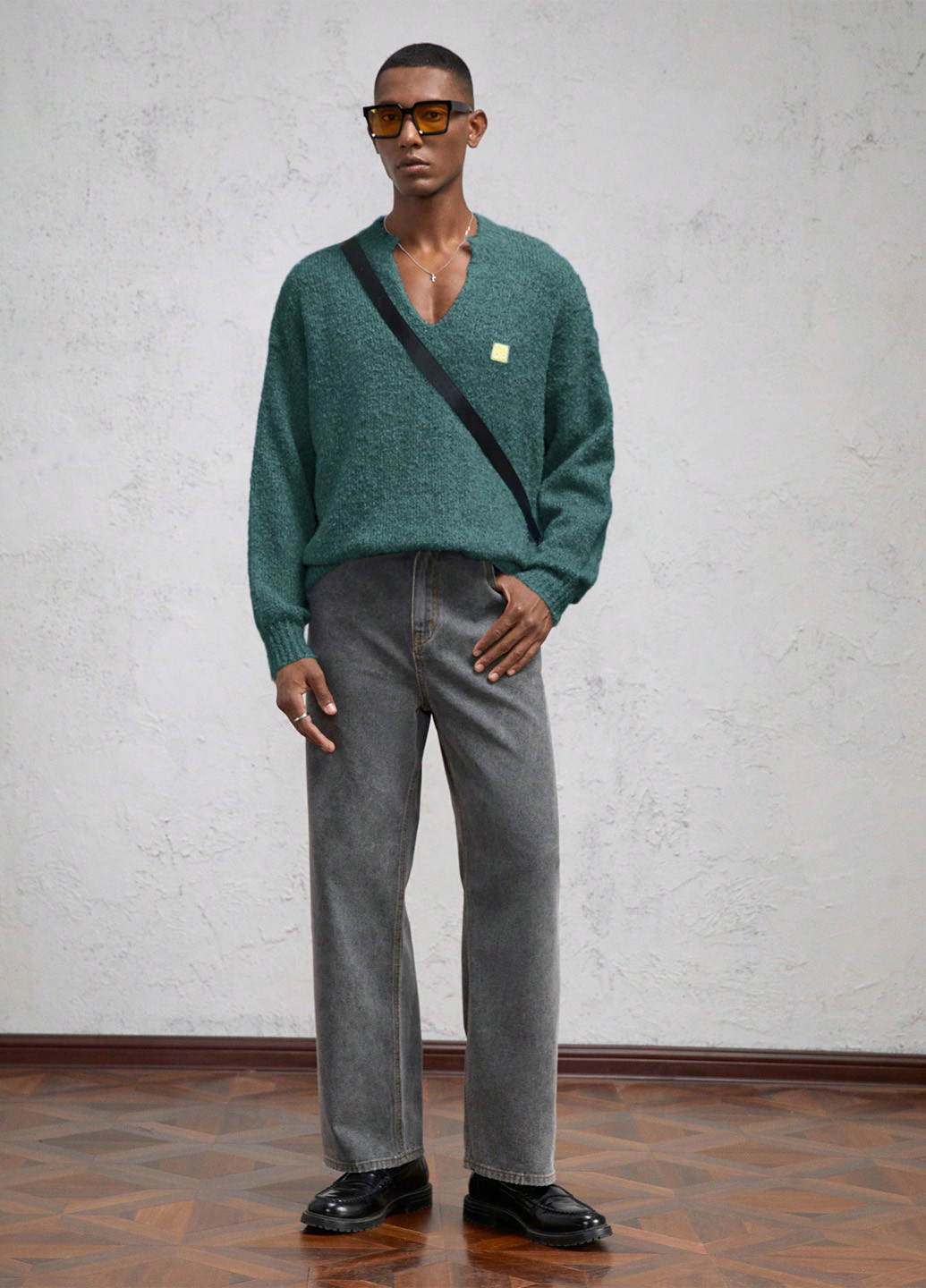 Зелений демісезонний пуловер пуловер SHEIN