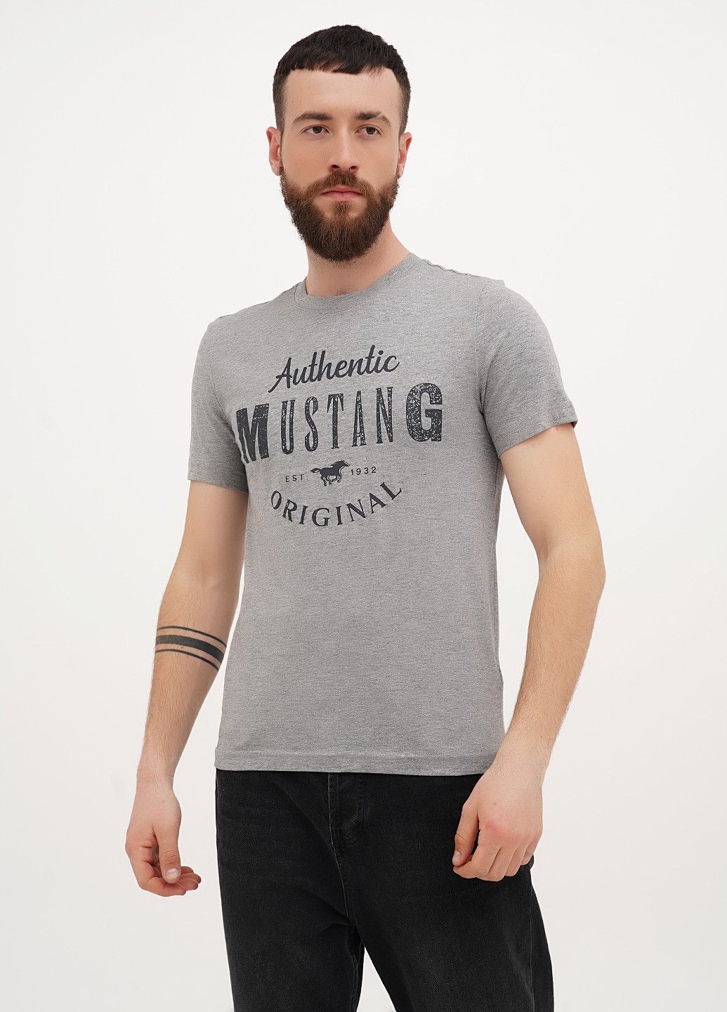 Сіра футболка Mustang