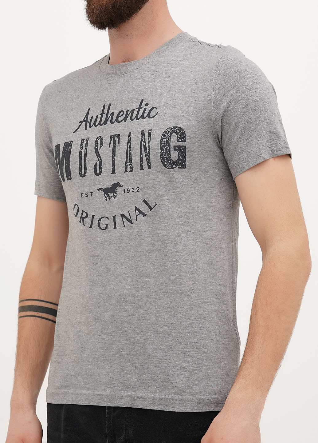 Сіра футболка Mustang