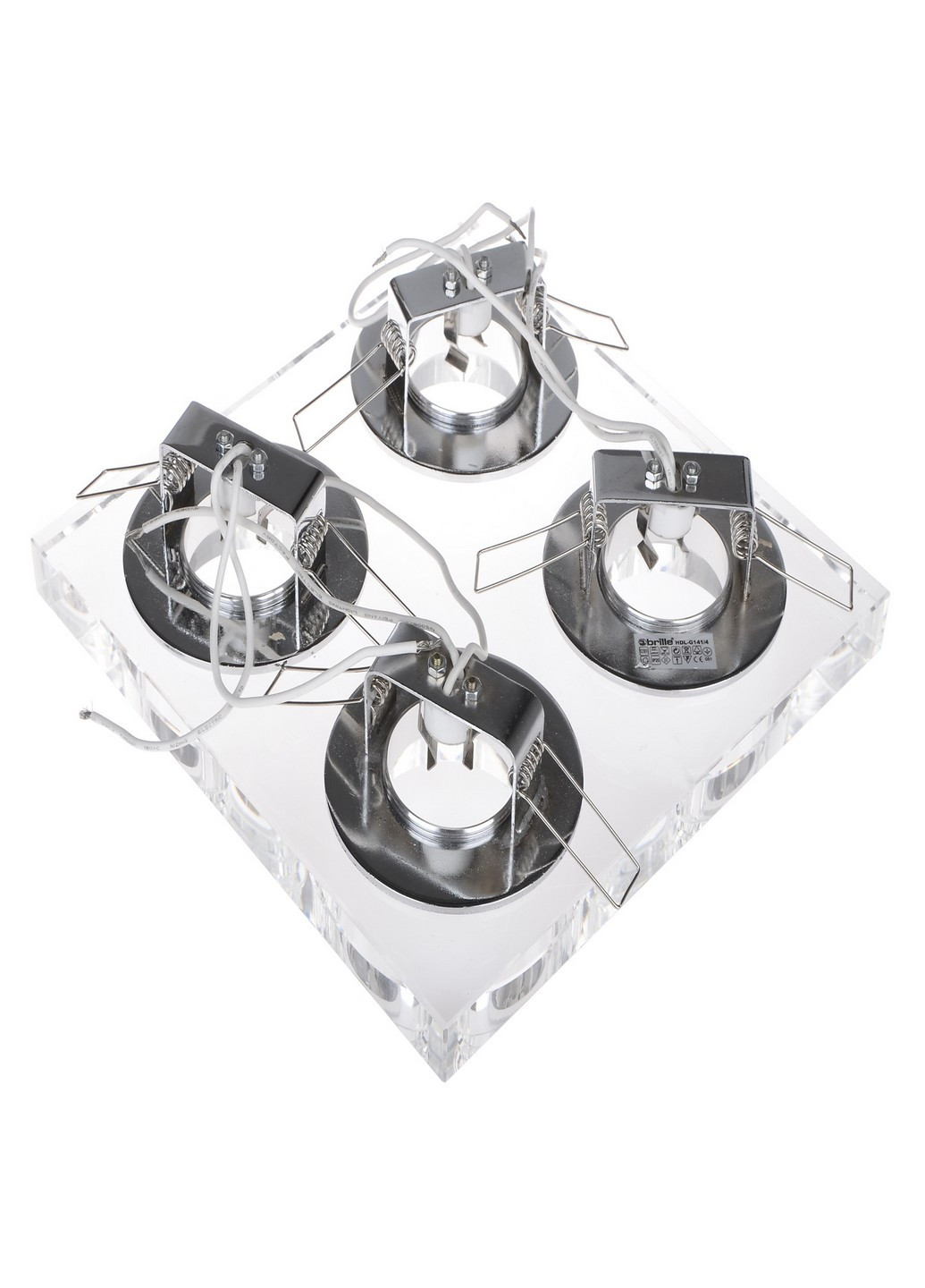 HDL-G141/4 CL Crystal светильник точечный декоративный Brille (185914144)
