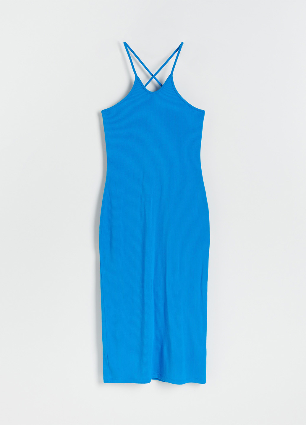 Голубое кэжуал платье платье-майка Reserved однотонное