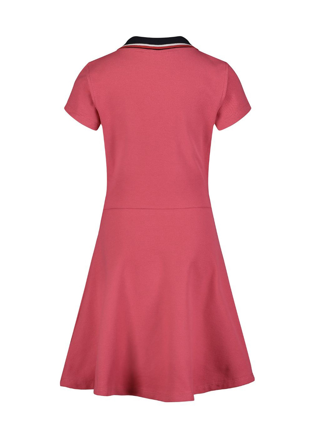 Розовое кэжуал платье поло, клеш Tommy Hilfiger однотонное