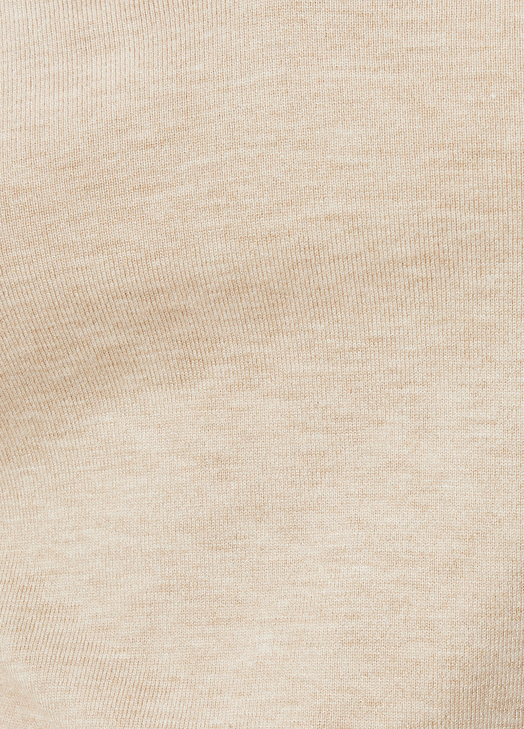 Бежевая женская футболка-поло KOTON меланжевая