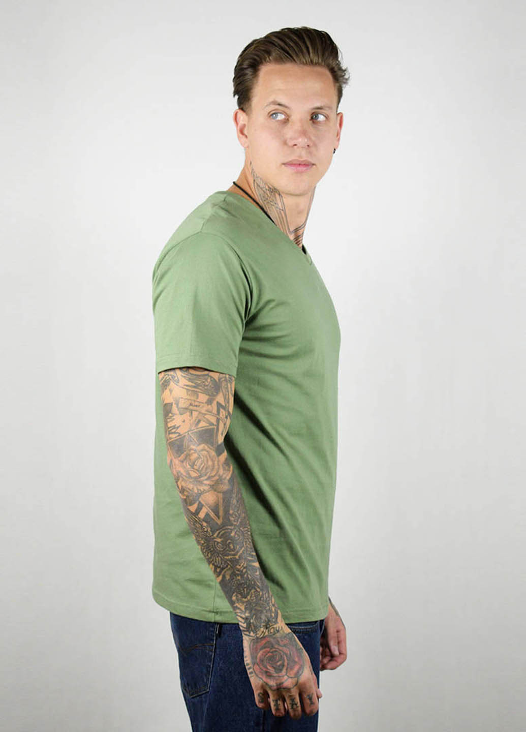 Зелена футболка чоловіча ffliction, зелений No Brand Футболки