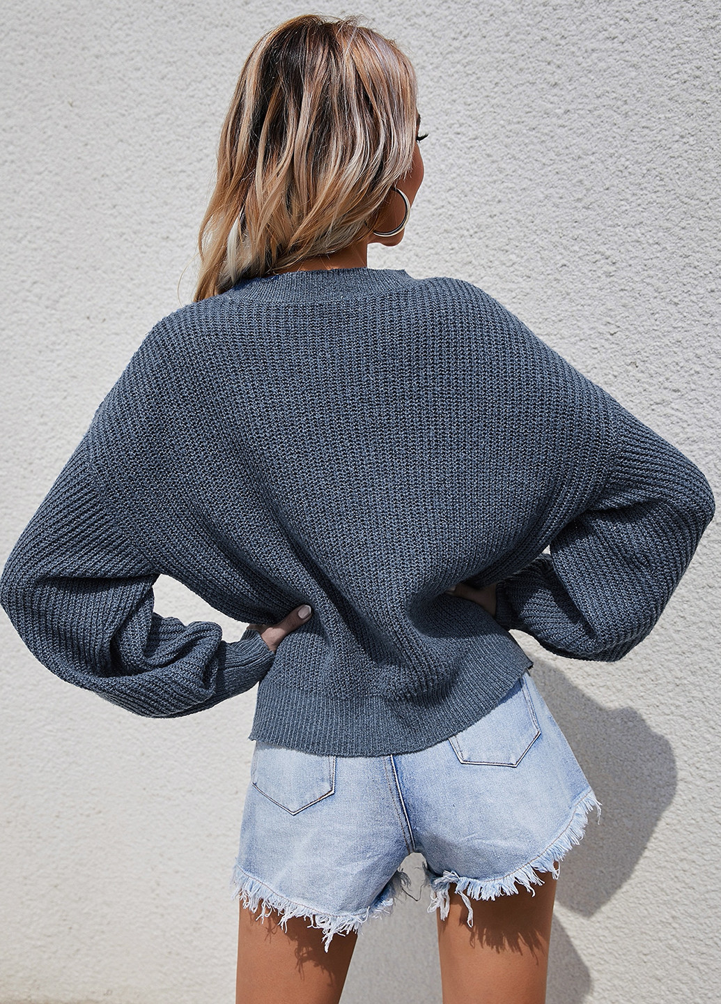 Сіро-синій демісезонний джемпер джемпер SHEIN