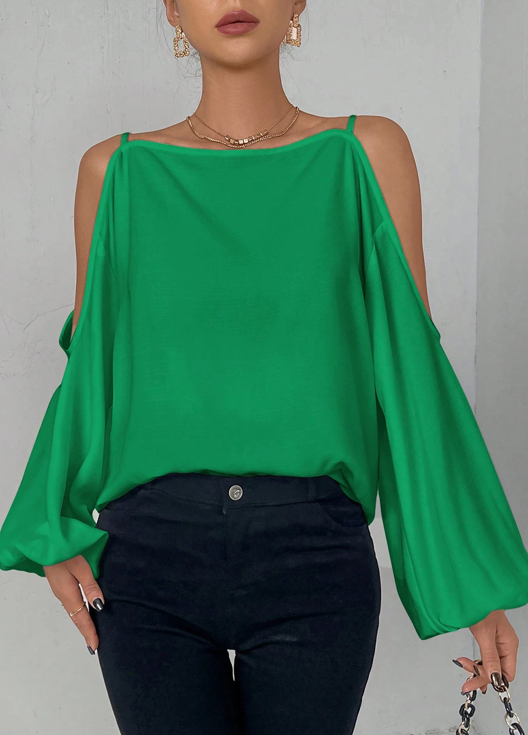 Зелена блуза SHEIN