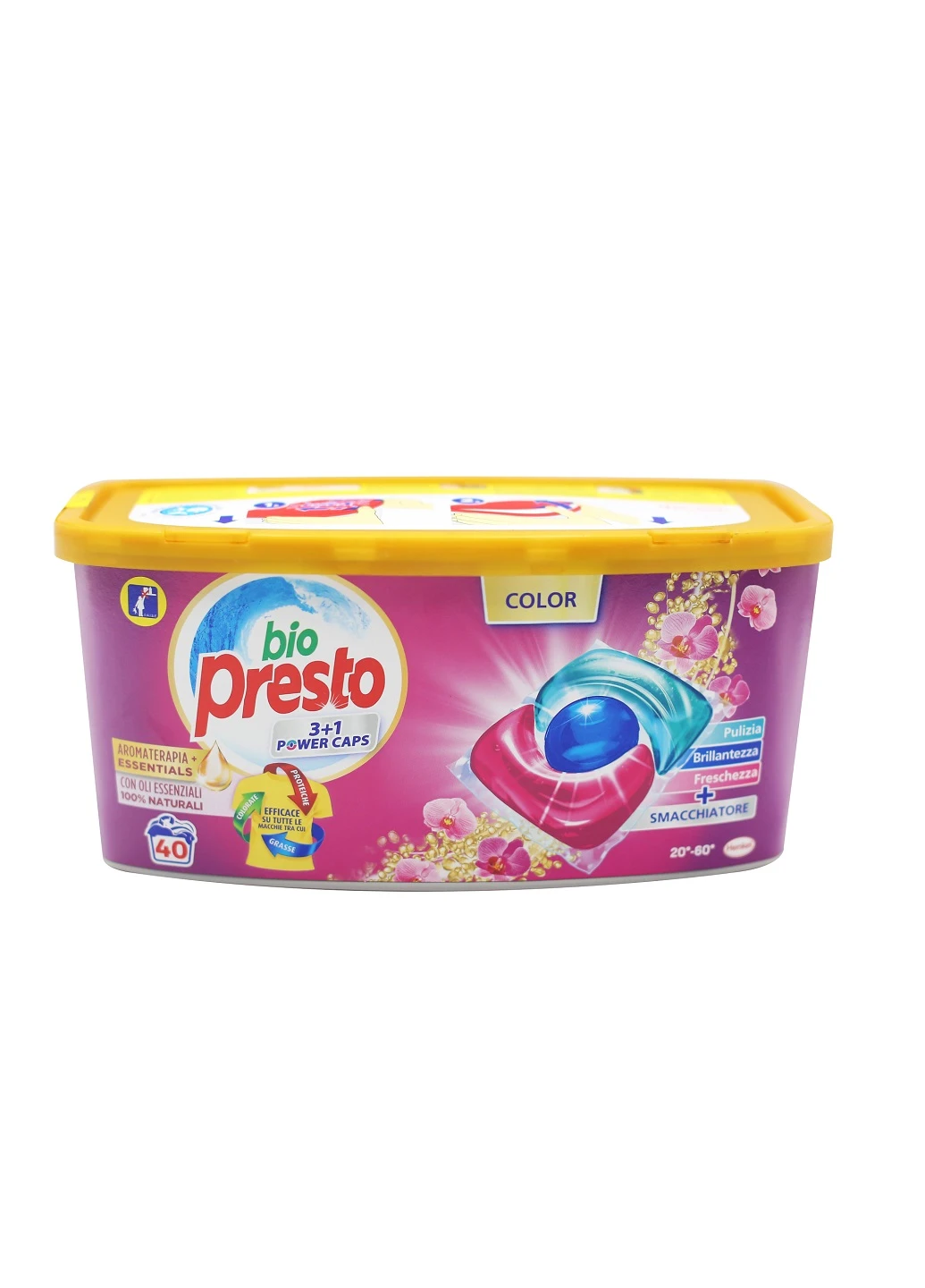 Гель-капсули для прання Power Caps Color 40 прань Bio Presto (254463176)