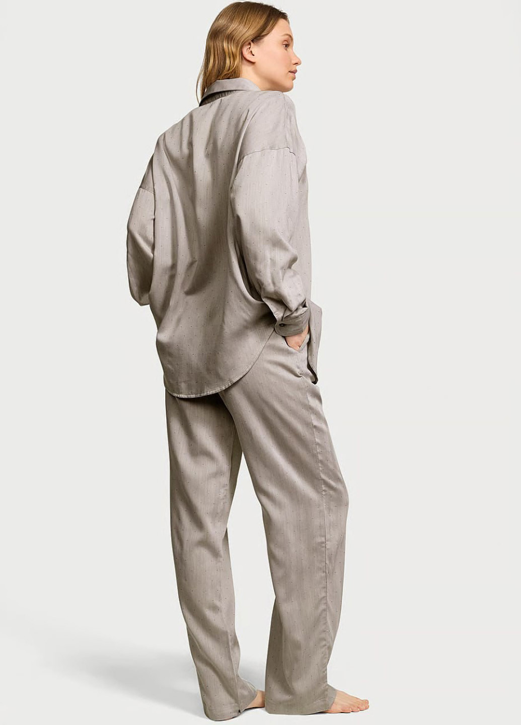 Серая всесезон пижама (рубашка, брюки) рубашка + брюки Victoria's Secret