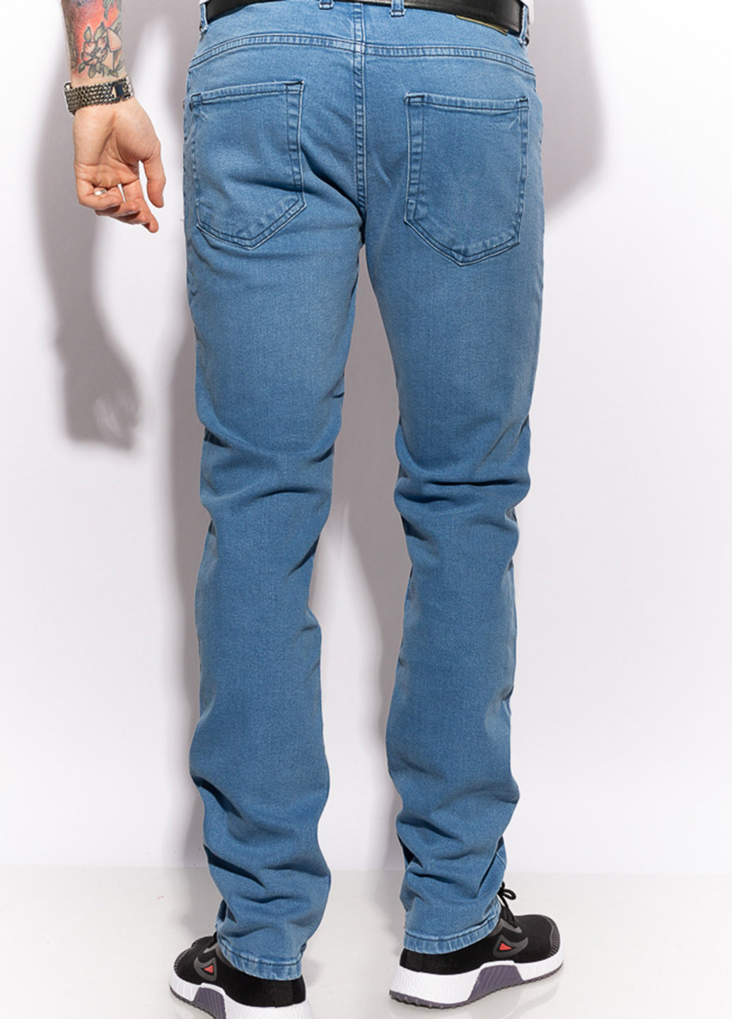 Голубые демисезонные зауженные джинсы Time of Style