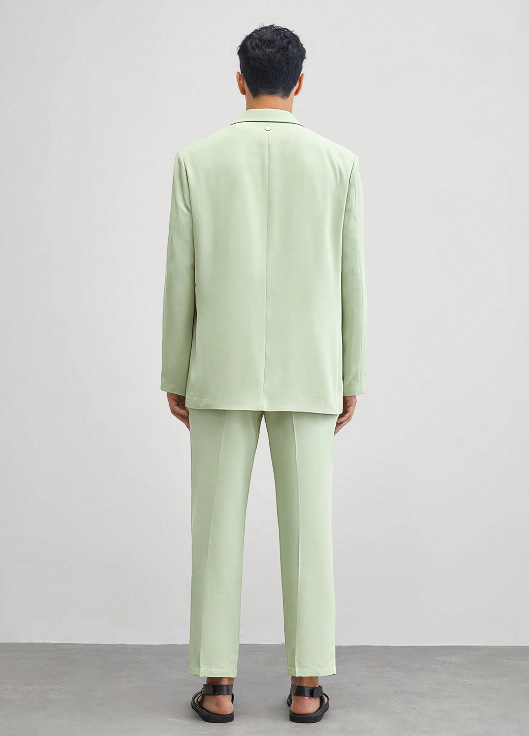 Фисташковый демисезонный костюм (пиджак, брюки) брючный SHEIN