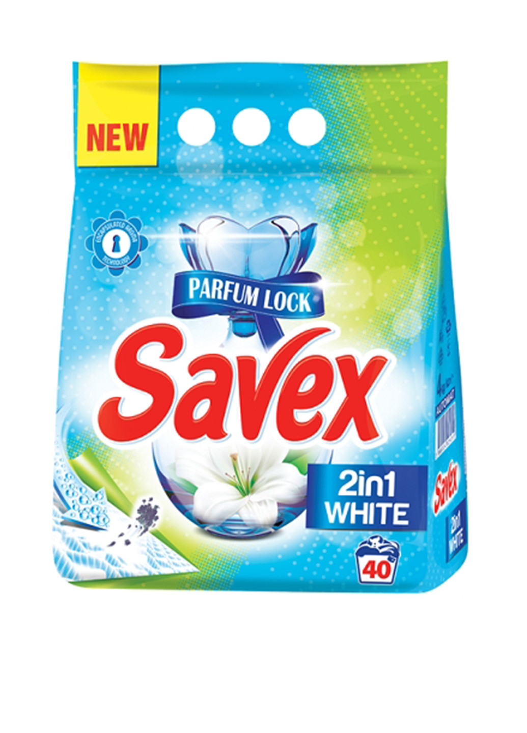 Порошок для белых и цветных тканей Parfum Lock 2 в 1 White, 4 кг Savex (132543036)