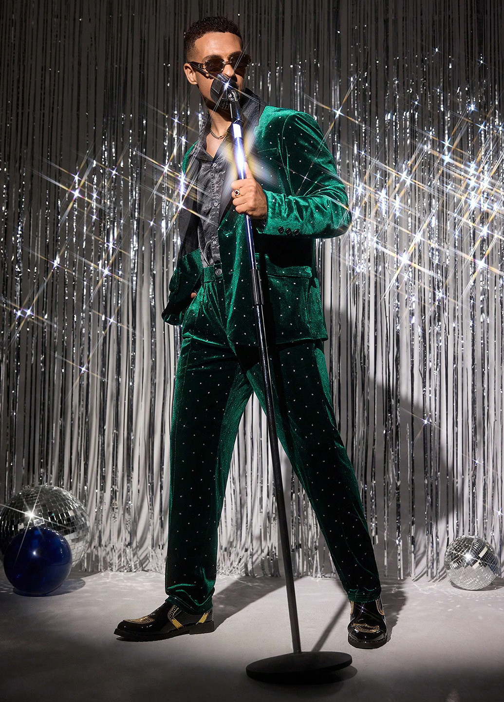 Смарагдовий демісезонний костюм (піджак, штани) брючний SHEIN