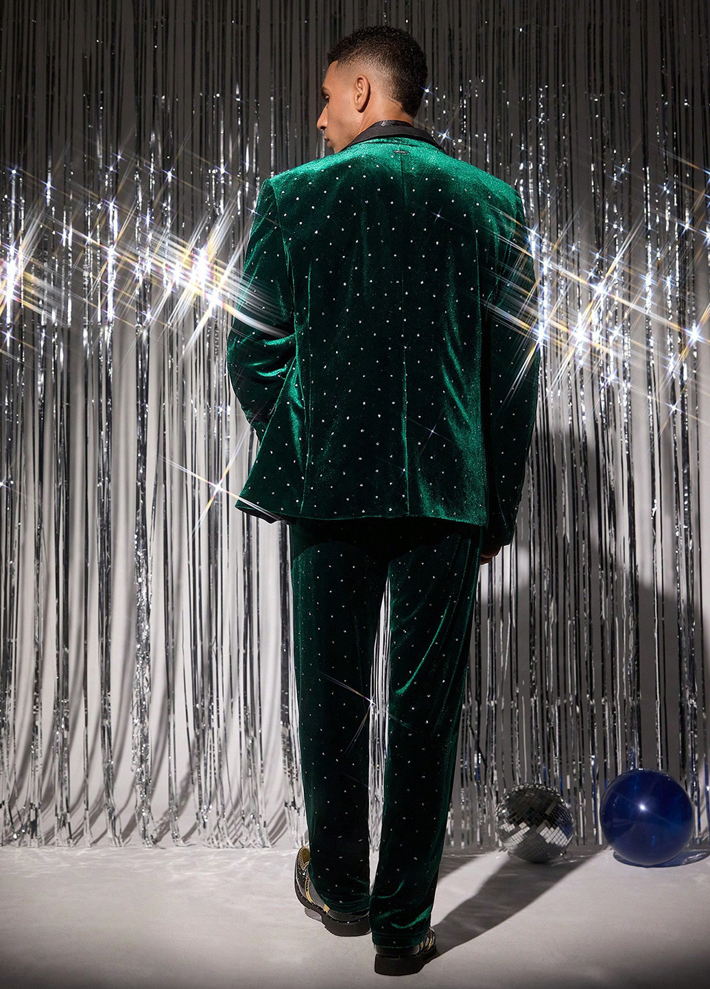 Смарагдовий демісезонний костюм (піджак, штани) брючний SHEIN