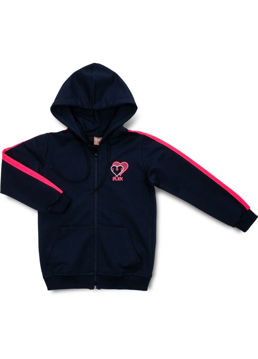 Комбинированный демисезонный спортивный костюм с сердцем (s-703-140g-blue) Joi