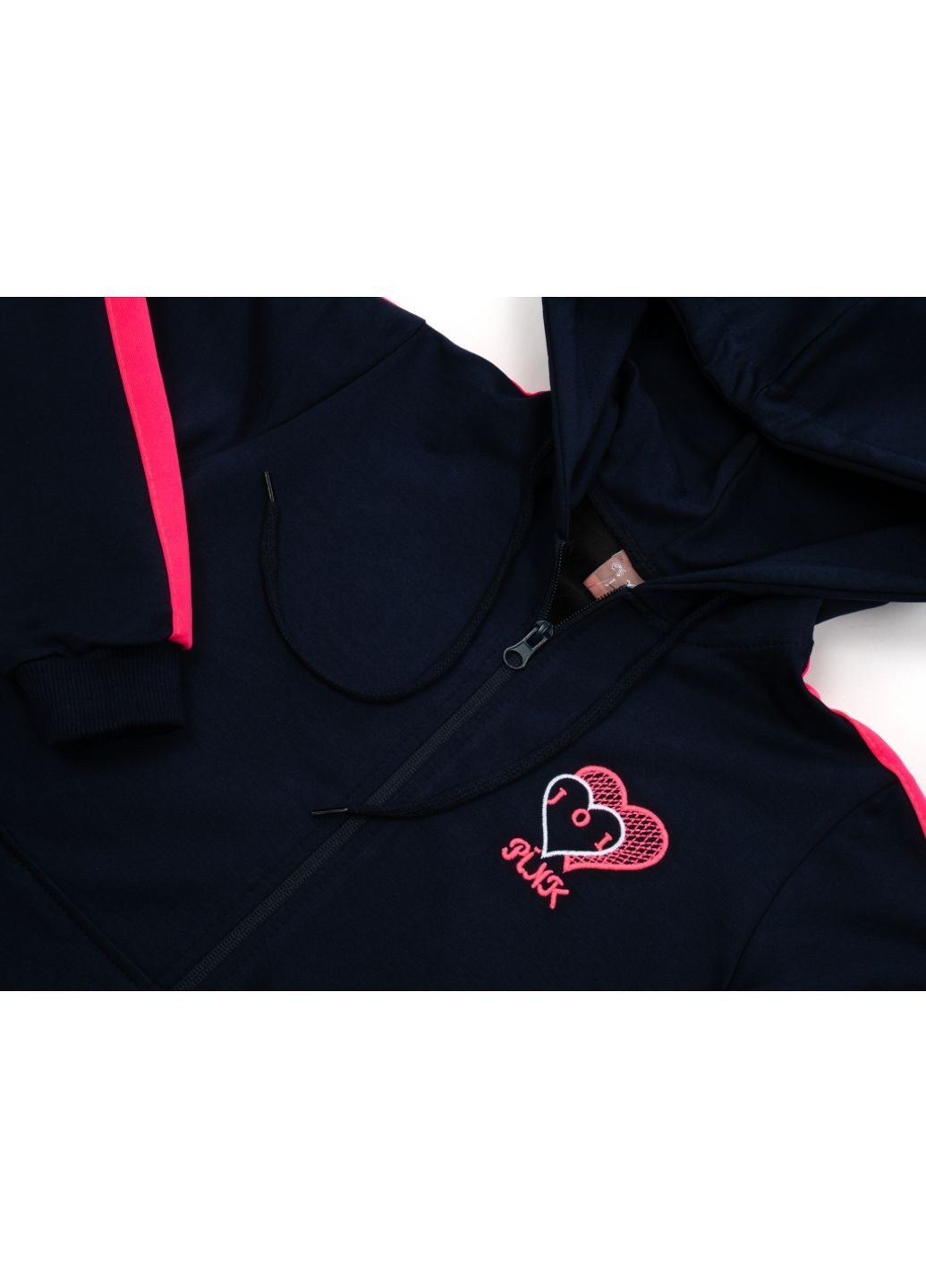 Комбинированный демисезонный спортивный костюм с сердцем (s-703-140g-blue) Joi