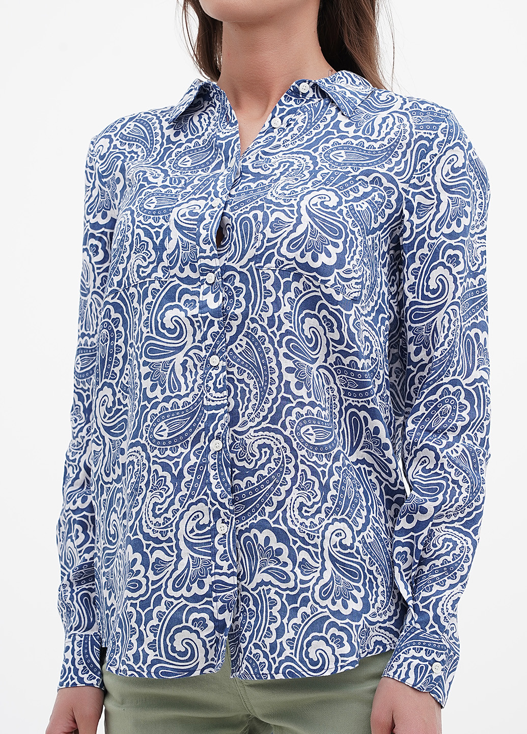 Светло-синяя кэжуал рубашка турецкие огурцы Boden
