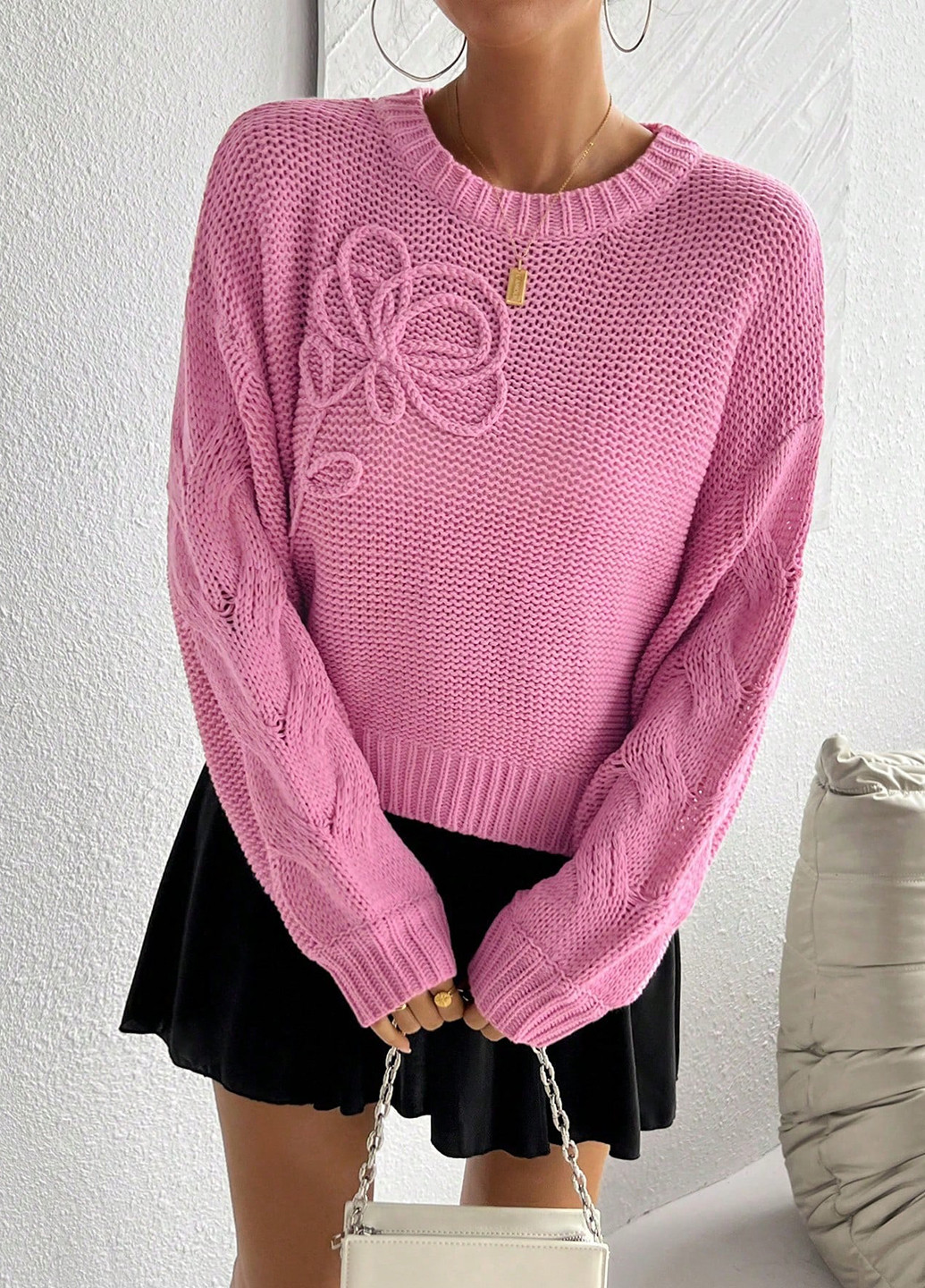 Рожевий демісезонний джемпер джемпер SHEIN