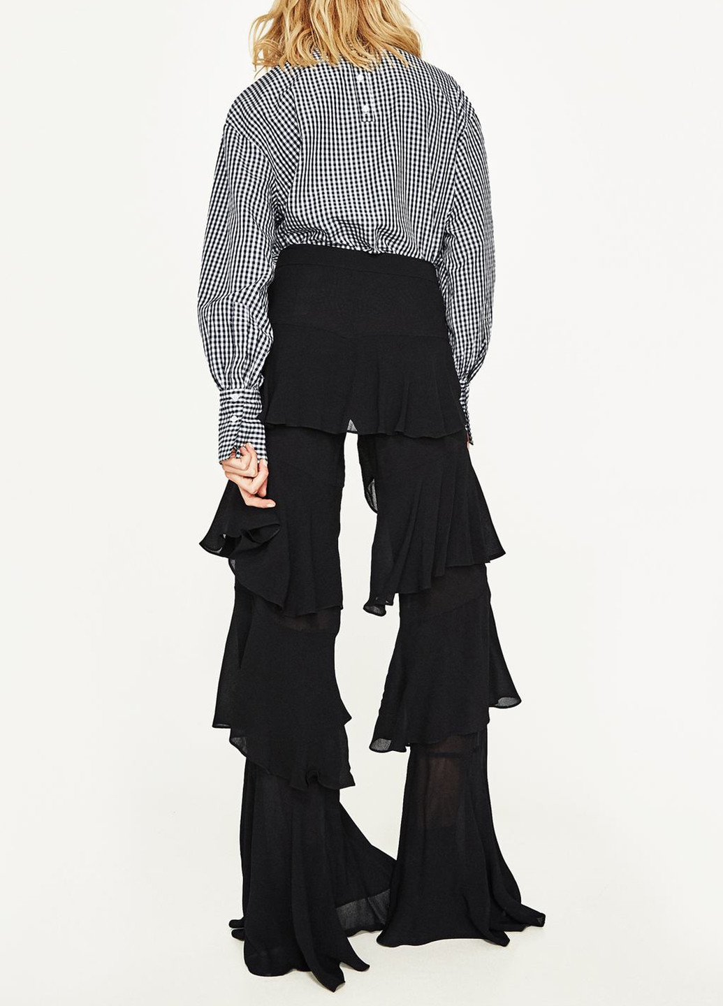 Черные кэжуал демисезонные брюки Zara