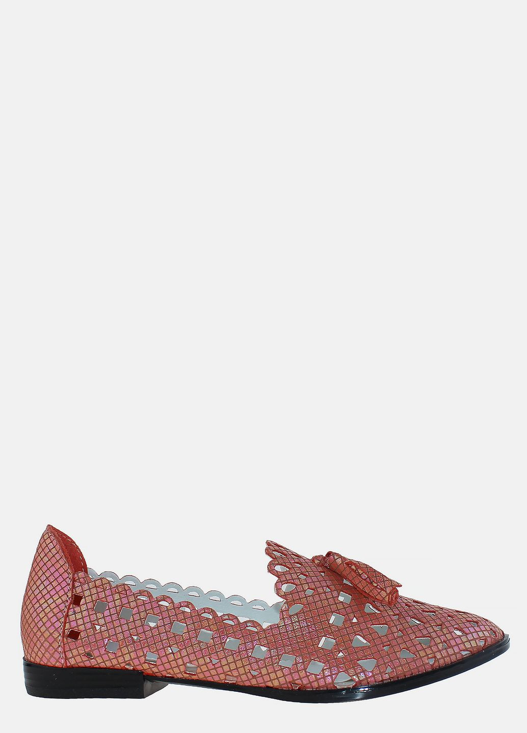 Женские балетки rv158 коралловый Violetti | коралловые горошки натуральная кожа (317429139)