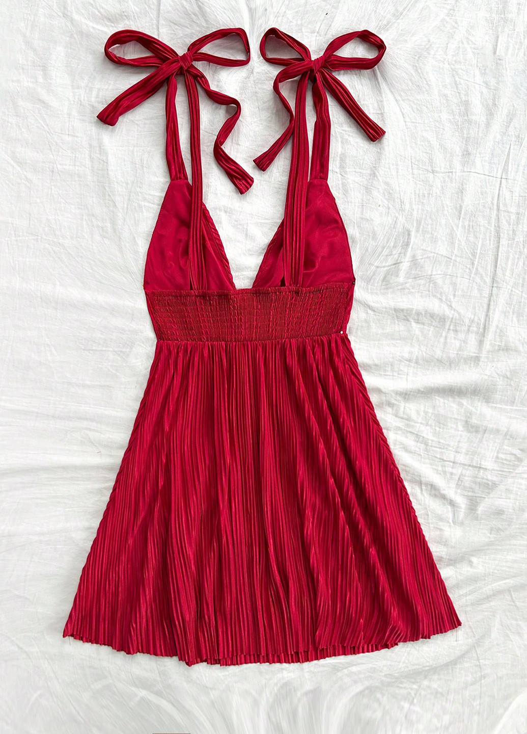 Красное праздничный, коктейльное, вечернее, кэжуал платье в стиле ампир SHEIN однотонное