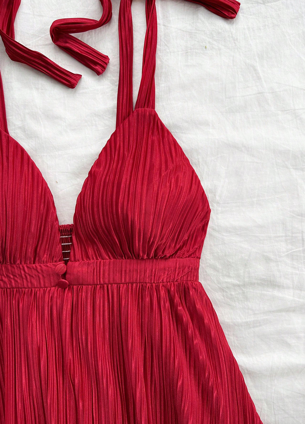 Красное праздничный, коктейльное, вечернее, кэжуал платье в стиле ампир SHEIN однотонное