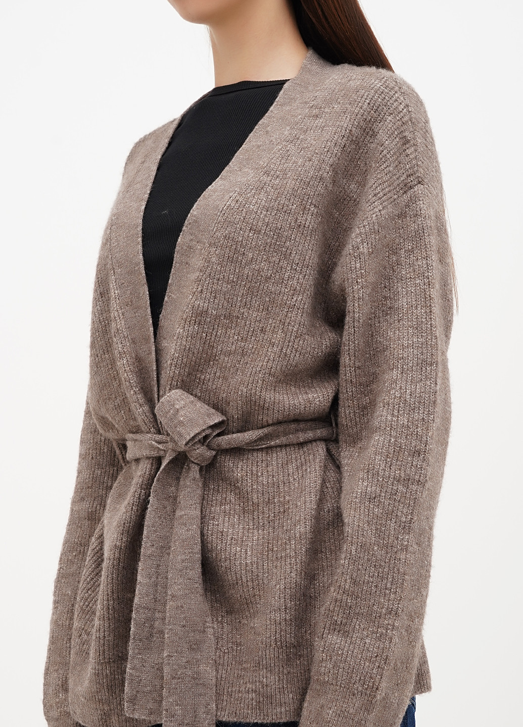 Серо-коричневый демисезонный кардиган H&M