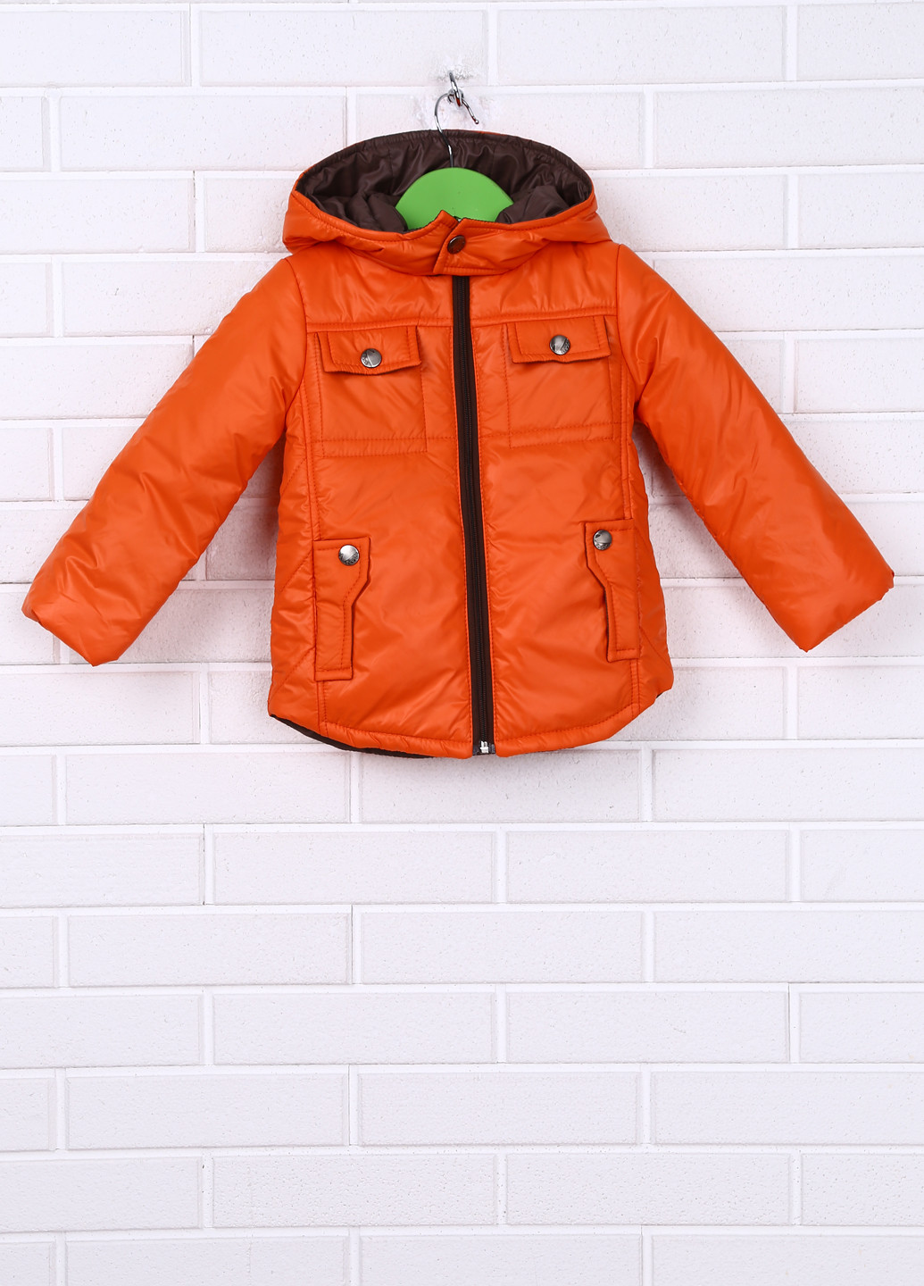 Оранжевая демисезонная куртка Одягайко