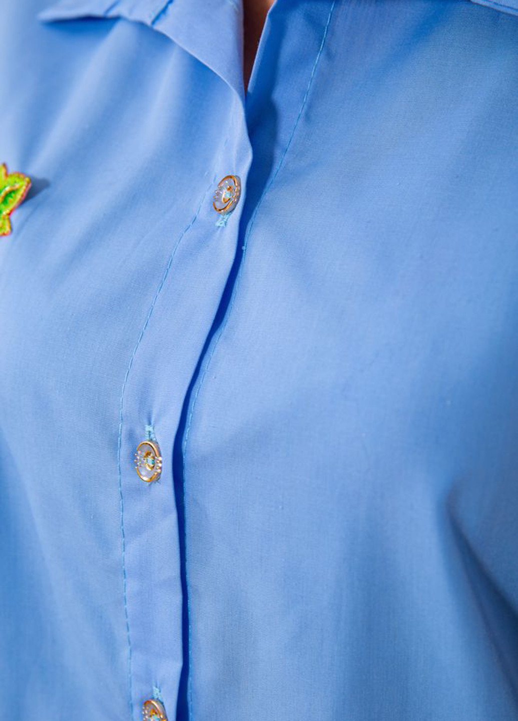 Голубой кэжуал рубашка однотонная Ager