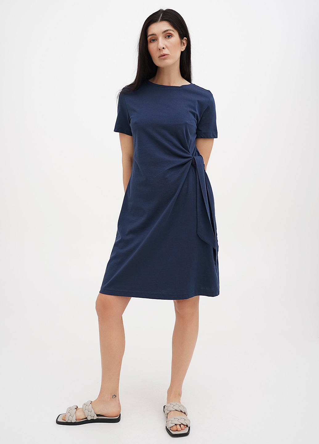 Темно-синя кежуал сукня а-силует Mustang однотонна