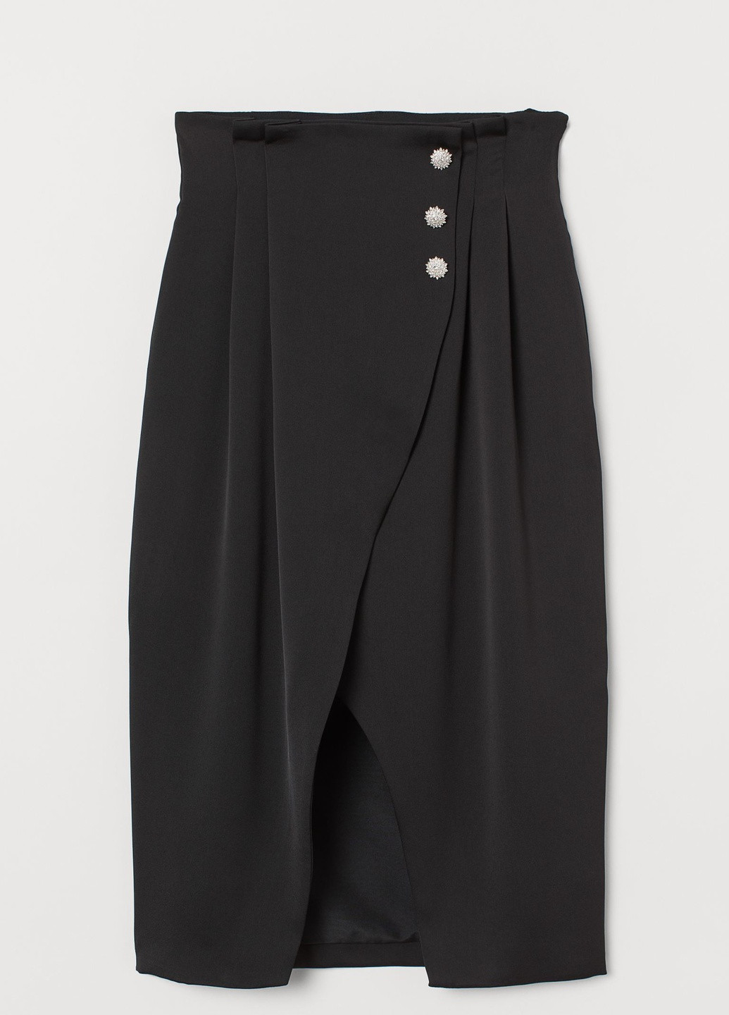 Черная однотонная юбка H&M