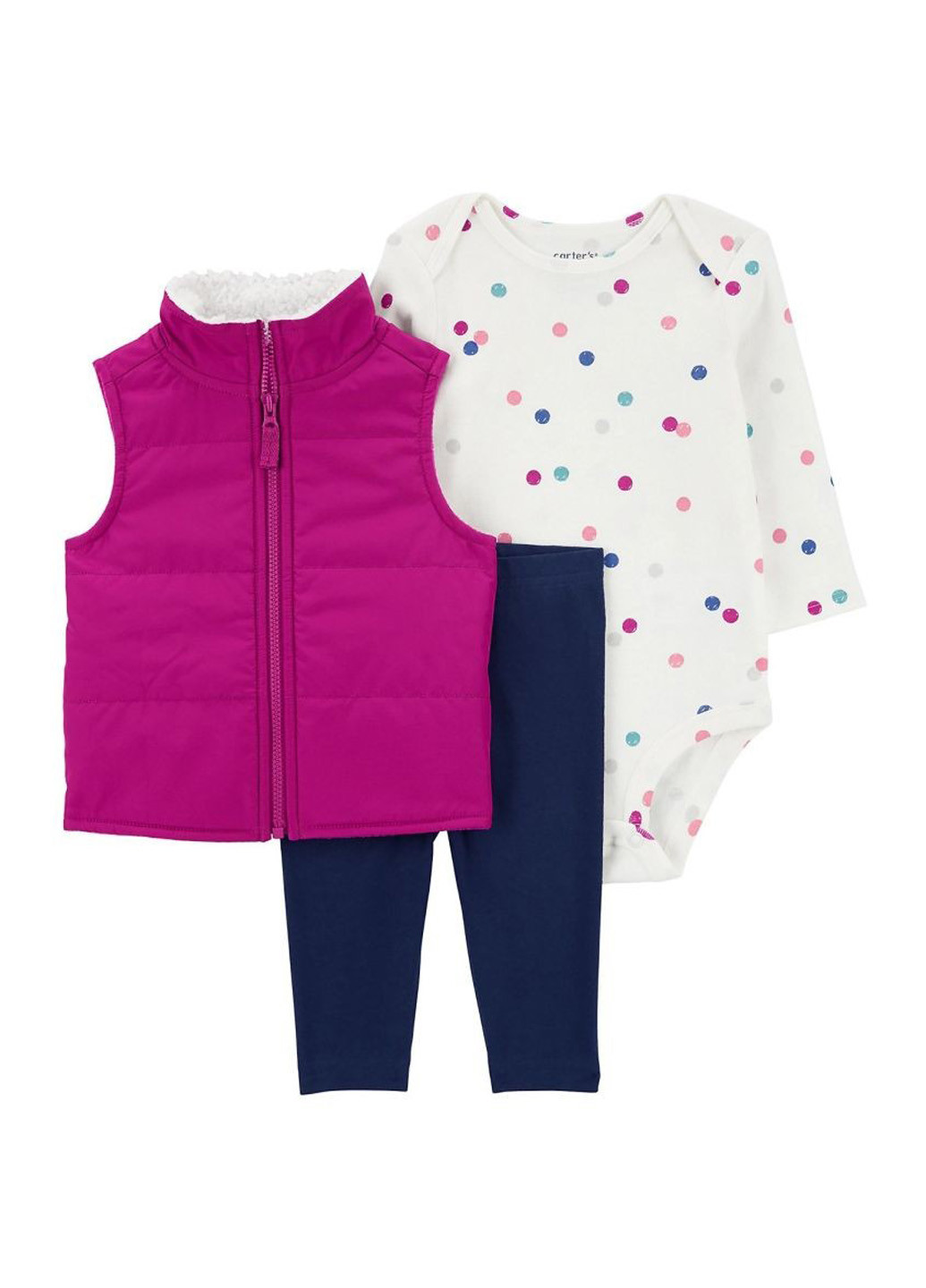 Комбинированный демисезонный комплект (жилет, боди, брюки) Carter's